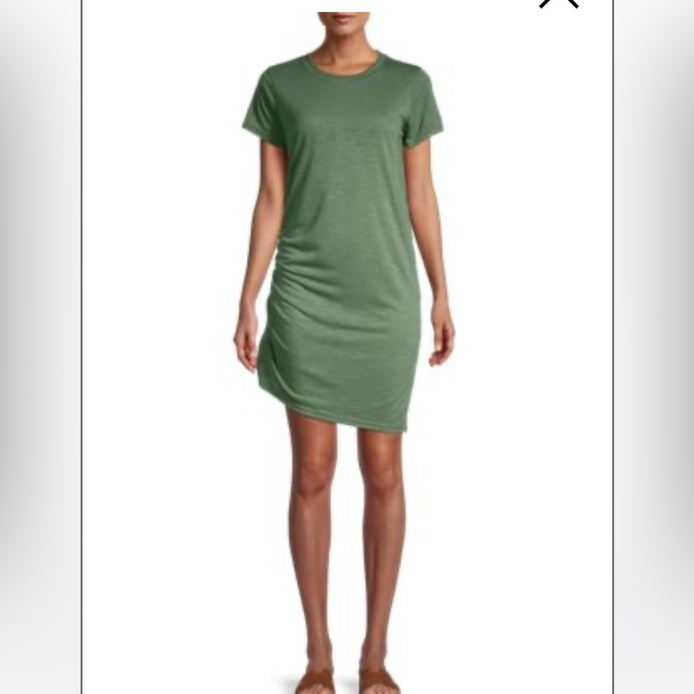 Stitchdrop ruched t shirt dress